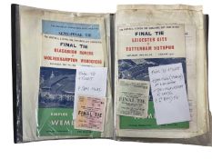 A collection of various 1950s/1960s Final matchday programmes and some ticket stubs (Approximately