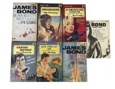 A collection of 1960s James Bond novels, Pan Books, to include: - The Spy Who Loved Me - Live and