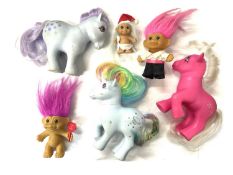 A collection of 1980s Trolls (Russ) and My Little Ponies (Hasbro)