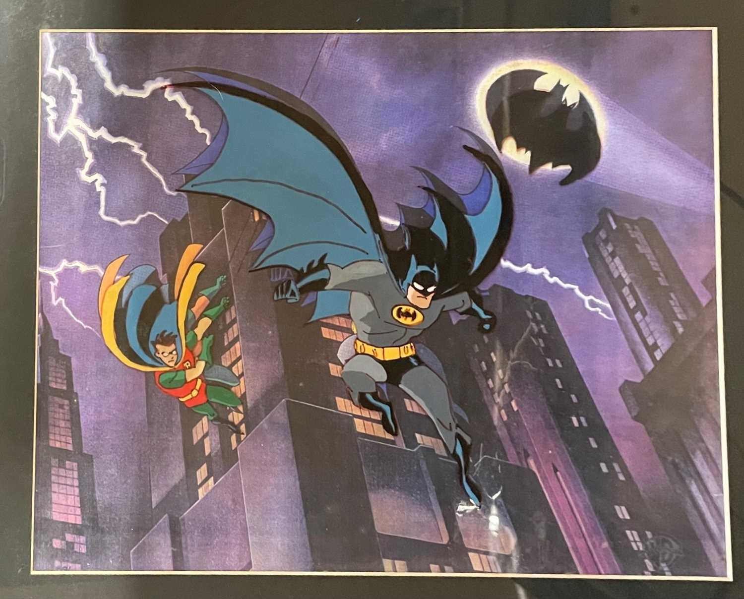 A framed and glazed over-painted cartoon still for Batman: The Animated Series. Framed size - Image 2 of 2