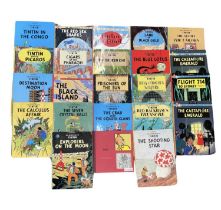 A collection of 1990s TinTin softbound storybooks, to include: - Tintin in the Congo - Tintin in