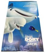 A very large cinema advertising banner for Disney/Pixar's Finding Dory Size approximately:
