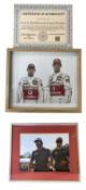 F1 interest, 2 signed photographs, to include: - A colour 8x10'' photo bearing the signatures of