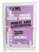 A vintage poster for John Gregson and Constance Cummings in Public and Confidential at the Duke of
