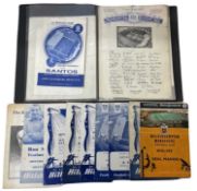 A mixed lot of various 1950s/60s football facsimilie autograph sheets and various football