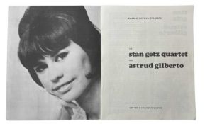 Jazz interest: Souvenir brochure for The Stan Getz Quartet / Astrud Gilberto. Signed by Gary Burton,