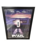 A framed promotional poster for PAUL (Mottola), starring Simon Pegg, Nick Frost and Seth Rogen.