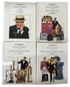 Elton John, Sotheby's catalogue in four volumes within slipcase, detailing the sale of Elton's