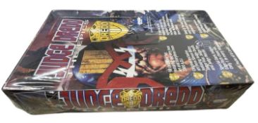 A sealed box of 1995 Judge Dredd: The Epics trading card packs, by Edge Entertainment.