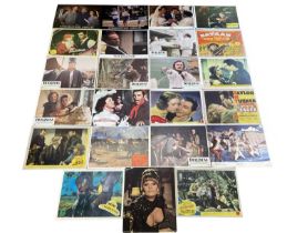 A collection of various full colour lobby cards, 1940s onwards, some reproduction
