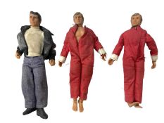 Three vintage TV action figures, to include: - Alan Carter (Space 1999) x2, by Mego Corp - 'The