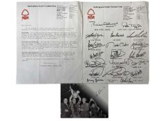 Football interest: A 6x4'' postcard bearing the signature of the late Sir Bobby Charlton in black