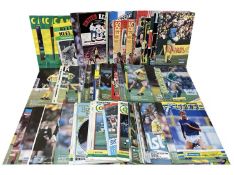A large quantity of 1970s-1980s Norwich City Canaries Match day programmes.