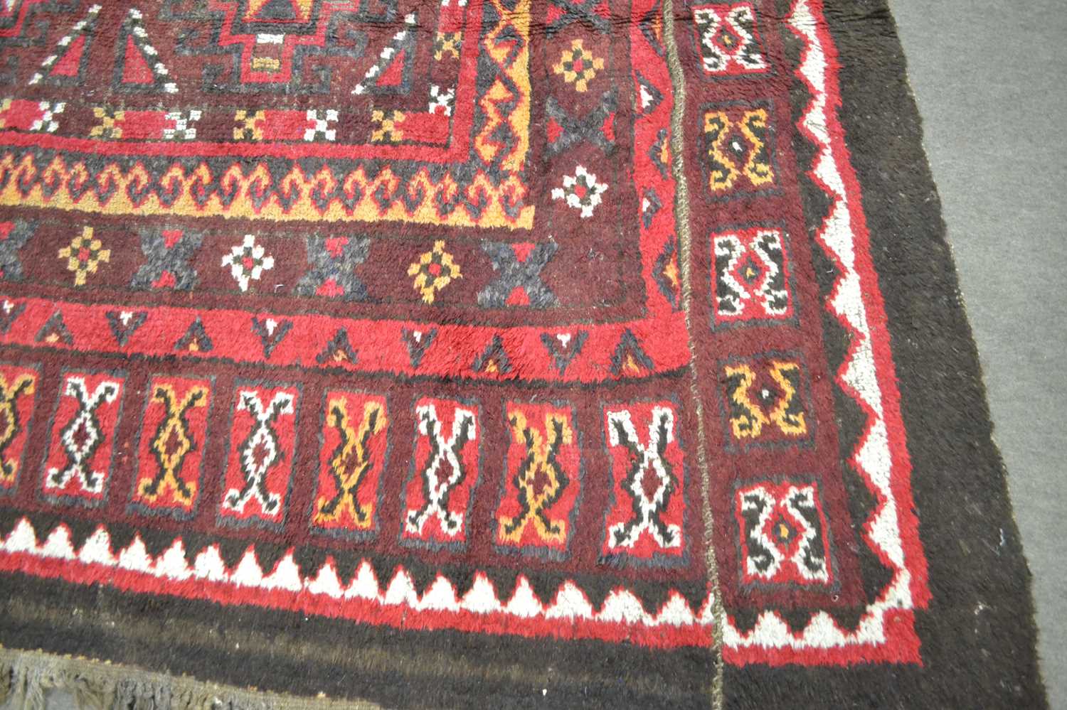 Mid 20th century Afghan Uzbek Gabeh Carpet from Northern Afghanistan, 450 x 270cm Purchased from - Image 5 of 18