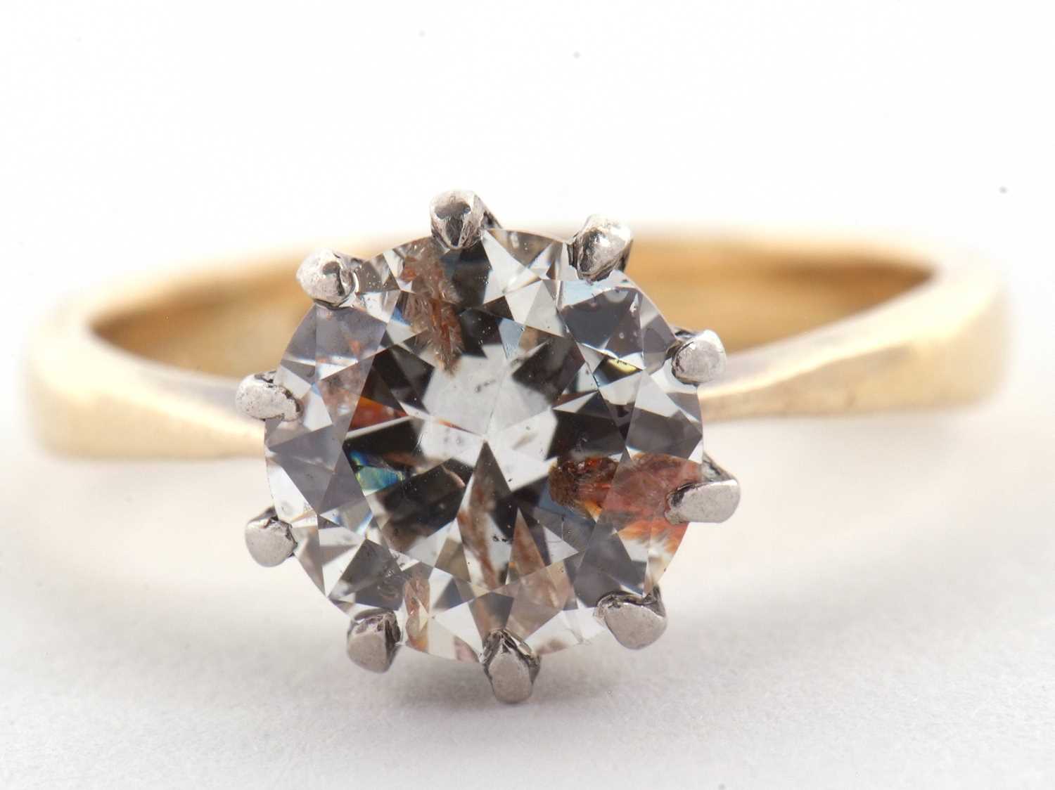 A diamond solitaire ring, the round old European cut diamond, estimated approx. 1.83cts, claw - Image 3 of 16