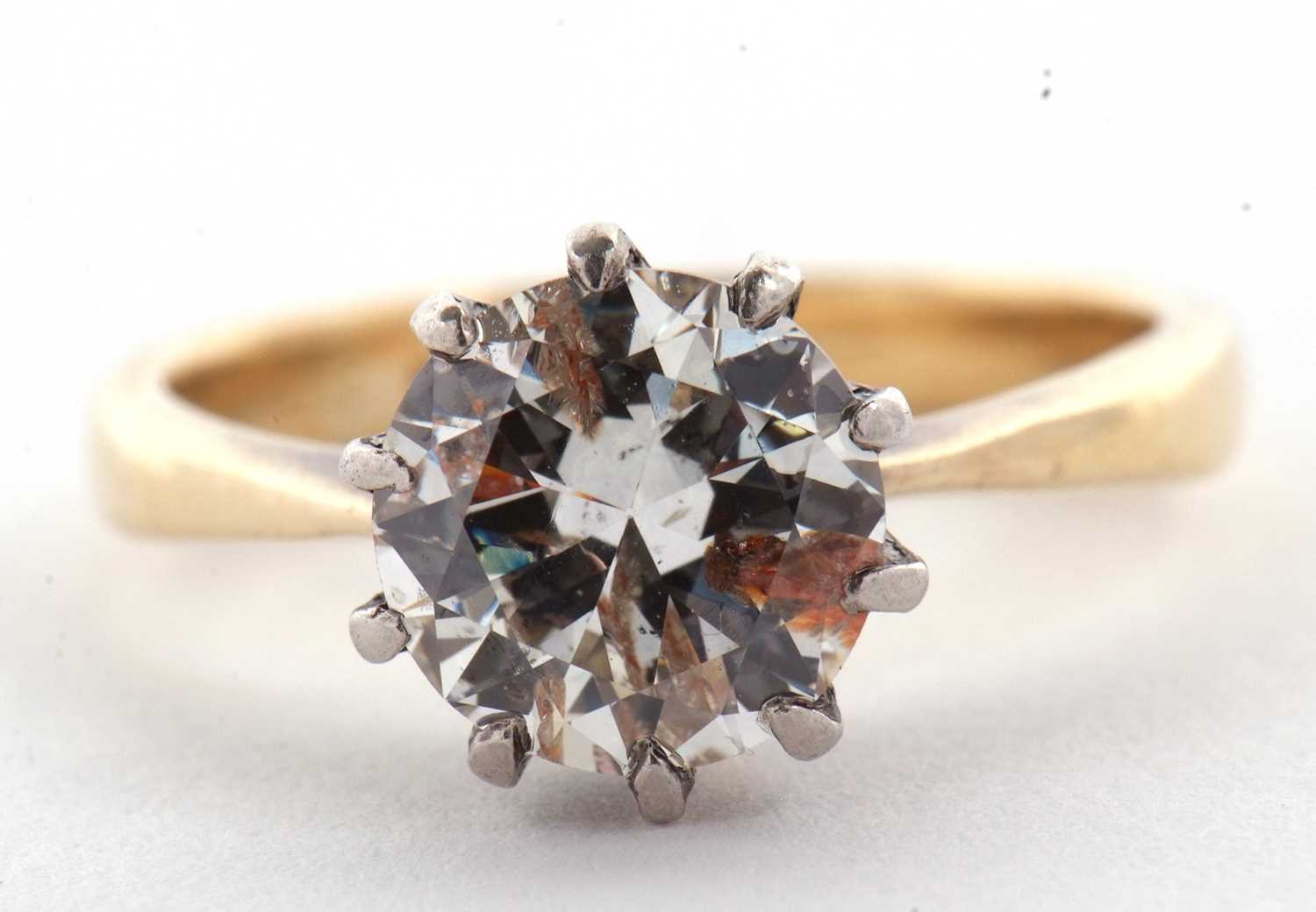 A diamond solitaire ring, the round old European cut diamond, estimated approx. 1.83cts, claw - Image 13 of 16