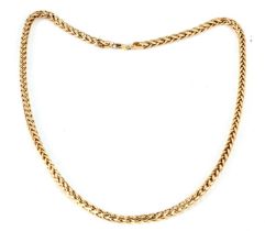 A 14kt necklace, the rope style necklace stamped 14kt to one end, with lobster clasp stamped 585,
