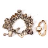 A lady's 9ct Tissot wristwatch, case hallmarked London 1970 and strap hallmarked Birmingham 1975,