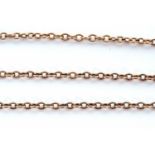 A 9ct chain, the belcher style chain with worn hallmarks to both ends (probably London 1966), with