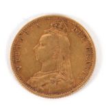 An 1892 half sovereign, 3.9g