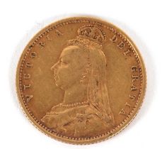 An 1892 half sovereign, 3.9g
