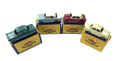 Four Matchbox Series / Moko Lesney boxed cars, to include: - Nos 30 / 22 / 43 / 33