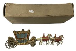 An English tinplate Royal horse carriage