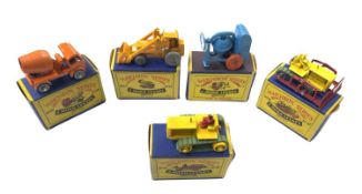 Five Matchbox Series / Moko Lesney boxed agricultural vehicles, to include: - Nos 18 / 8 / 24 /