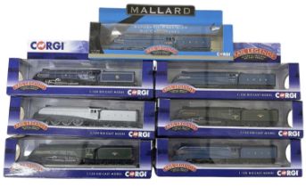 A collection of boxed Corgi die-cast 1:20 scale model locomotives, to include: - BR 4-6-2 A4