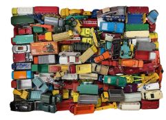 A large quantity of playworn Matchbox / Lesney die-cast vehicles