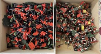 A large quantity of Britains Herald plastic Gordon Highlanders and Grenadier Guards