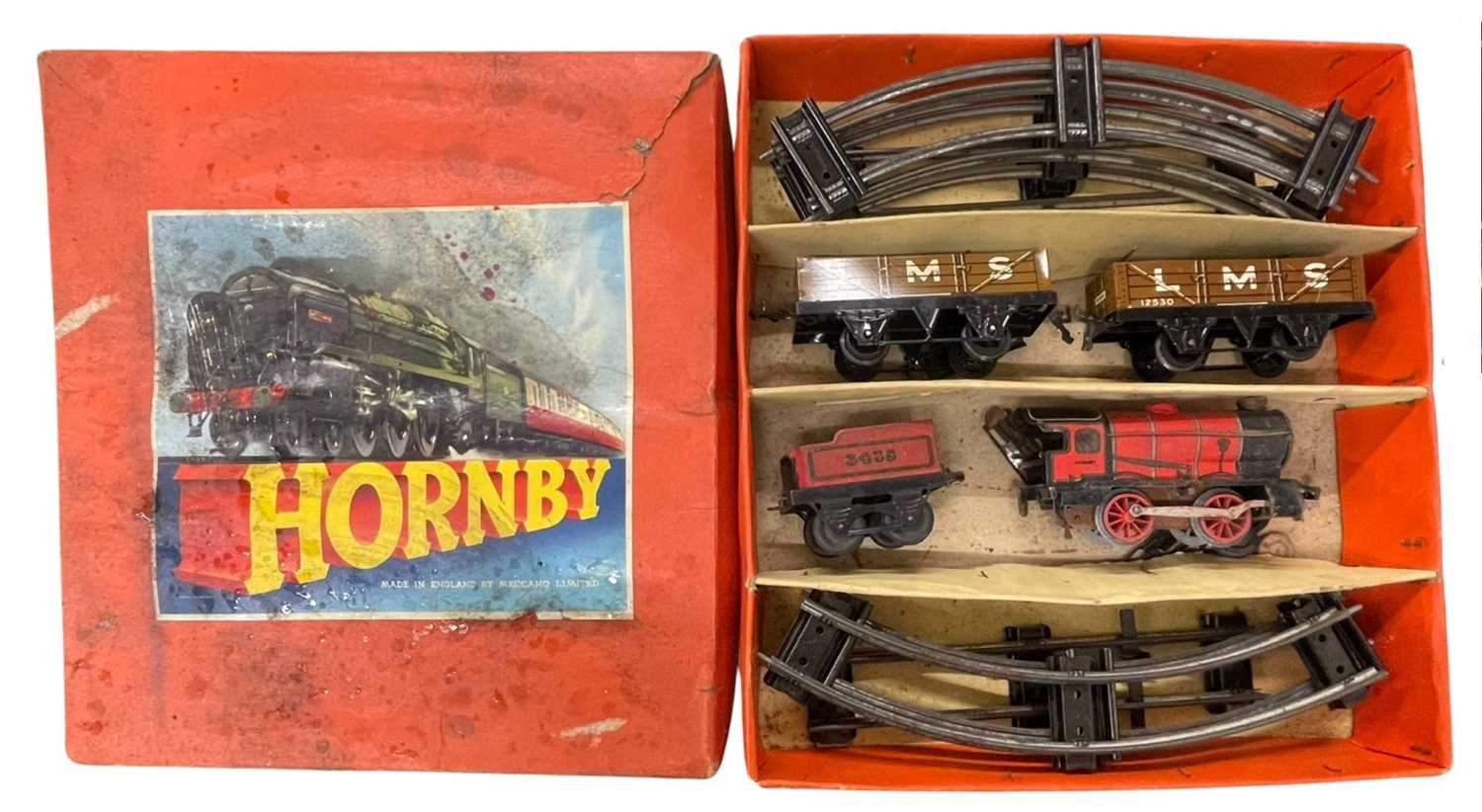 A boxed 0 gauge Hornby M1 Goods set (unchecked for completeness)
