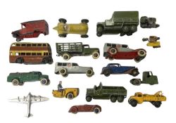 A group of Dinky playworn / repainted vehicles.