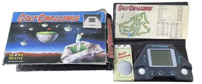 A boxed retro Golf Challenge handheld game by Score Matic