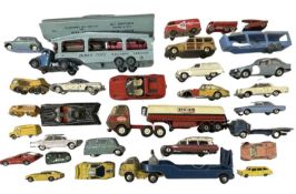 A collection of various playworn die-cast vehicles, to include Dinky, Corgi, Lesney, Tonka etc