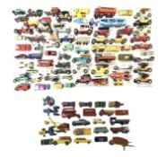 A quantity of various playworn die-cast vehicles, predominantely Matchbox / Lesney