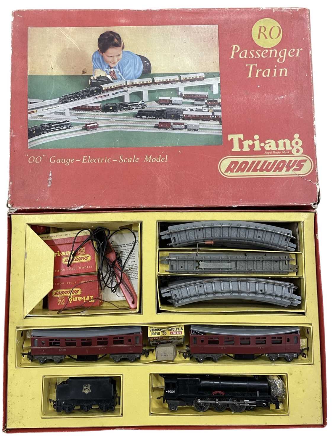 A boxed Triang 00 gauge Passenger Train set