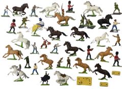 A collection of 1970s die-cast Britains horses and soldiers