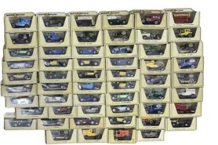 A large collection of boxed Matchbox Models of Yesteryear vehicles.