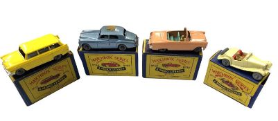 Four Matchbox Series / Moko Lesney boxed cars, to include: - Nos 31 / 39 / 44 / 19