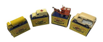 Four Matchbox Series / Moko Lesney boxed vehicles, to include: - Nos 11 / 14 / 7 / 29