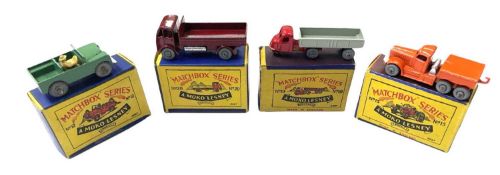 Four Matchbox Series / Moko Lesney boxed transport vehicles, to include: - Nos 12 / 20 / 10 / 15