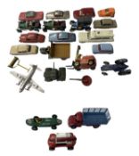 A mixed lot of various Dinky and Corgi die-cast vehicles, in playworn condition.