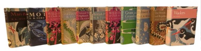 NEW NATURALIST: 11 titles: MAN AND BIRDS; MOTHS; WILD FLOWERS OF CHALK AND LIMESTONE x2;