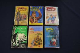 W E JOHNS: BIGGLES, various first edition titles, Hodder and Stoughton. BIGGLES IN MEXICO, 1959;