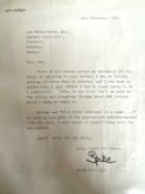 Letter by Spike Milligan dated 25th November 1981, to Jon Wynne-Tyson