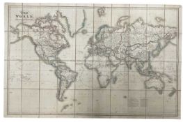 THE WORLD OF MERCANTORS PROJECTION, 1854. Annotated world map of R W Poore, CPT of the 8th King's