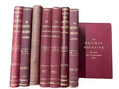 THE RAILWAY MAGAZINE, 8 omnibus volumes in publisher's bindings. Covering all issues published in