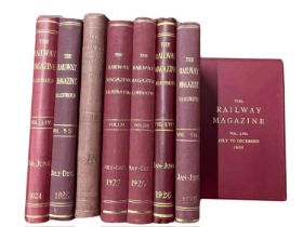 THE RAILWAY MAGAZINE, 8 omnibus volumes in publisher's bindings. Covering all issues published in