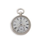 A silver fusee pocket watch the pocket watch features a dial stamp celebrating Queen Victoria's 50th